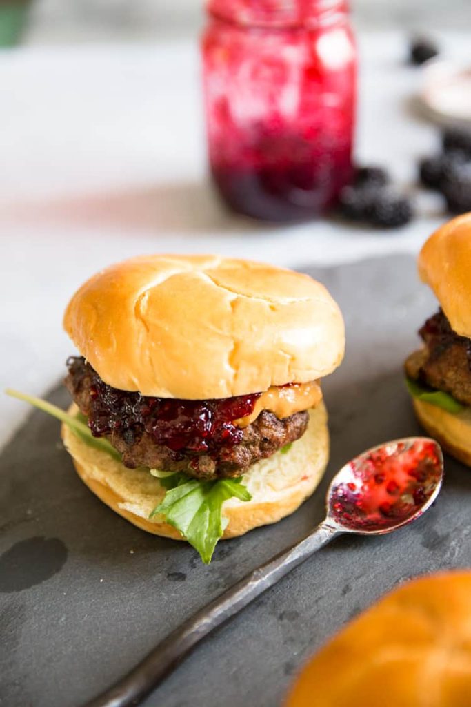 Peanut Butter Burger with Spiced Jam