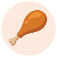 chickne drumsticks cat